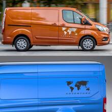 2Pcs Car Side Body Sticker Graphics World Map Adventure Edition Decor Decal For Van SUV Camper RV Motorhome Camper Caravan MPV  MINIBus Auto DIY Vinyl Cover - 60x32cm/23.62x12.6inch - View 3