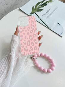 1 个透明 TPU 粉色豹纹保护手机壳和 1 个配套粉色串珠手链，适用于 iPhone/Android 智能手机、Galaxy A51 4G、Galaxy A52、A52s 5G、Galaxy S23 Ultra、Galaxy A13 4G、Galaxy A12、Galaxy S22 Ultra、OPPO A54、Galaxy A54、iPhone 14 Pro Max、Galaxy A04E、Galaxy A05S、Galaxy A34、Galaxy S24 Ultra 5G、Redmi Note 13、Galaxy A14、Galaxy A32 4G - 彩色 - 查看 5