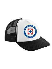 gorra Cruz Azul trailero malla moda - Blanco y Negro - Ver 2
