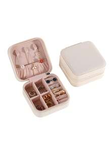 1pc Jewelry Box, Jewelry Display Box, Jewelry Storage Box, Portable Jewelry Box, Mini Jewelry Box, Simple Jewelry Box, Elegant Jewelry Display Box, Fashion Jewelry Storage Box, Detachable Jewelry Box, Travel Jewelry Box, Accessory Storage & Display Box, For Women - Multicolor - View 17