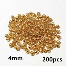 50-200pcs Hollow 6-10mm Diameter Beads Spacer Beading Bead Charms For DIY Jewelry Making Accessories - Spacer Beads - View 14