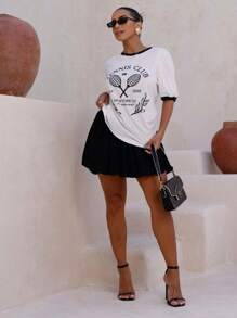 Women's Fashion Balloon Skirt - màu đen - Xem 1