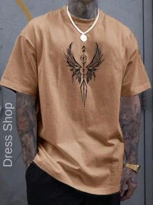 ASA Flecha Men's T-Shirt 100% Cotton Shirt Mesh 30.1 - Brown - View 1
