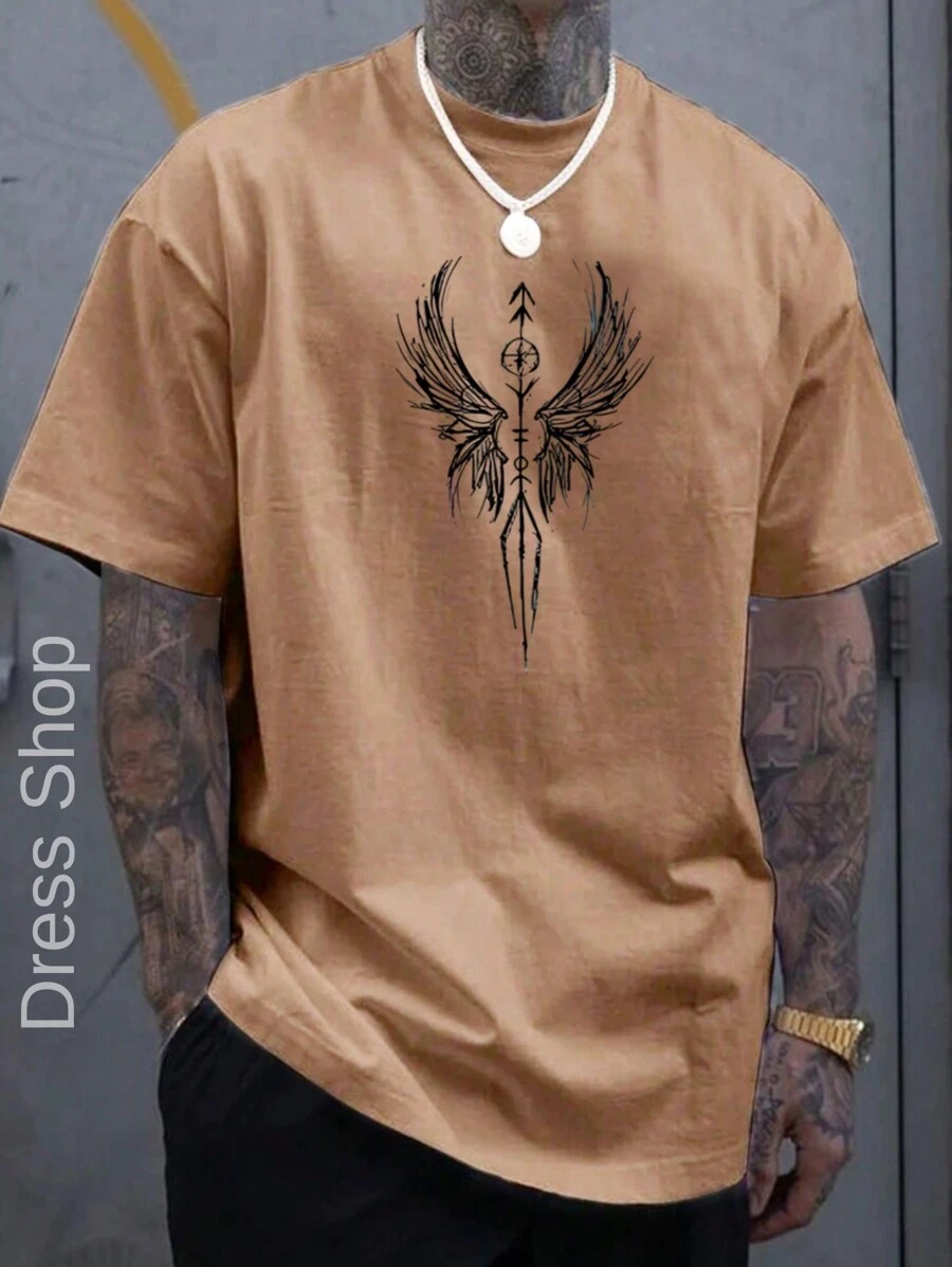ASA Flecha Men's T-Shirt 100% Cotton Shirt Mesh 30.1 - Brown - View 1