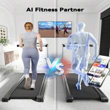 Folding Treadmill With Incline, 3.5HP Foldable Treadmills With 350 LBS Weight Capacity For Home Room, Compact Portable Treadmill For Small Space Walking Jogging Running