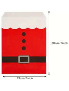 40 个圣诞老人礼品袋，圣诞纸质糖果礼品袋、礼品、节日派对用品、饼干礼品包装、糖果圣诞装饰品圣诞装饰圣诞礼物圣诞包装纸圣诞派对用品圣诞礼品袋圣诞袋圣诞贴纸 - 彩色 - 查看 4