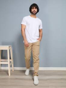 Estone Men's Skinny Jeans With Elastane - 米色 - 查看 2