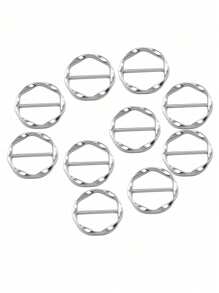 10 chiếc kẹp khăn lụa sang trọng - Khóa kim loại tròn thời trang, kẹp cà vạt áo phông cho phụ nữ, giá đỡ quấn quần áo, dễ sử dụng, phụ kiện thời trang - Nhiều màu - Xem 13