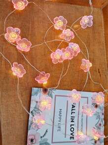 1 件 10/20/30 LED 粉色/紫色/蓝色樱花灯串，LED 花环灯，电池供电，适用于节日、婚礼、室内、卧室、花园、派对、生日、庆典装饰