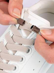 1 Pair Elastic No Tie Shoelaces Shoe Laces For Kids And Adult Sneakers Shoelace Quick Slouchy Metal Lock Laces Shoe Strings