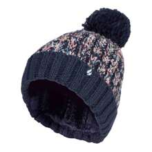 Heat Holders Ladies Thermal Winter Bobble Hat With Extra Large Pom Pom (Black) - Fast Shipping And Quick Delivery - Blue - View 1