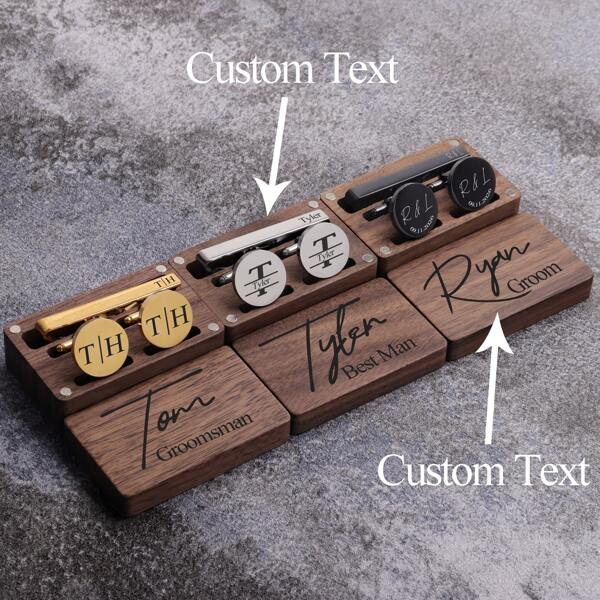 Personalized Groomsmen Cufflinks, Groomsmen Gifts, Personalized Cufflinks, Groomsmen Cuff Links &Tie Clip Set, Engraved Cufflinks, Wedding Cufflinks, Best Man Gifts, Custom Father Of Bride Cufflinks, Boyfriend For Graduation, For Weddings, For Christmas, For Winter, For Fall/Autumn, For Holiday Treasure Finds, Winter Fashion, Christmas Gift, Christmas Decorations, Personalized Christmas Ornaments, Personalized Gifts For Women/Men, Christmas Accessories,School Supplies,Back To School,For Office,For School,For Classroom,For Teacher Gifts,For University,For Colleague,For Dorm Rooms,For Teacher,For Boys And Girls,For Teenagers,Junior High School Students,Middle School Students,High School Senior High School Students,College Students,University Students,Freshman,Sophomore,Underclassmen