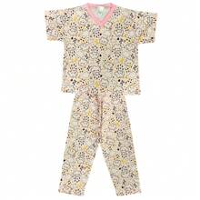 Assorted 4-Piece Pajama Set For Girls - 2 T-Shirts + 2 Pants For Ages 2 To 7 - 彩色 - 查看 3