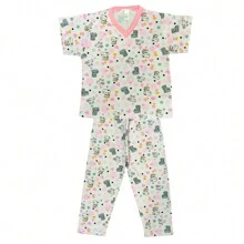 Assorted 4-Piece Pajama Set For Girls - 2 T-Shirts + 2 Pants For Ages 2 To 7 - 彩色 - 查看 5
