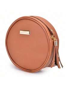 Caramel Round Crossbody Party Bag With Shoulder Strap Kit With 2 Pieces - 彩色 - 查看 5