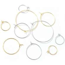 30 buah Anting Lingkaran Besar Stainless Steel Warna Emas 12-45mm, Kawat Anting Lingkaran Besar, Aksesoris Pembuatan Perhiasan DIY - Lingkaran lingkaran - View 2