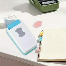 Hole Puncher For Labels, Handheld Hole Punch File Folder Loose Leaf Sheet Separator Label Punch, File Organization Hole Punch - Blue and White - View 3