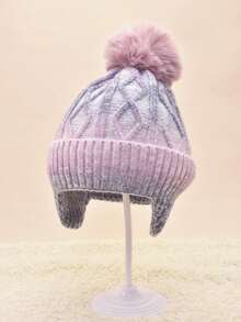 1 件儿童渐变色针织帽带护耳，弹性保暖冬季户外配饰，渐变色随机 - 漸層色 - 查看 6