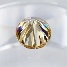 1pc Fashionable Moissanite Asymmetrical Champagne Oval Cut Loose Gemstone, Can Be Mounted Into Jewelry Ring - Champagne - View 3