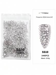 Ss3 Ss4 Ss5 Ss6 Ss8 Ss10 Ss12-Ss40 Đá pha lê phẳng không cần cố định nóng màu sắc cho móng tay, dùng cho nghệ thuật làm móng 3D, trang trí đá quý, đồ thủ công tự làm, đồ trang sức, phụ kiện làm móng, đồ dùng làm móng, móng tay, đồ trang trí móng tay - trắng - Xem 18