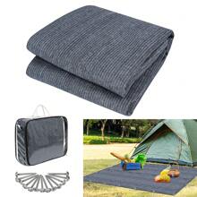 YUENFONG Awning Carpet, Outdoor Camping Mat, Carpet For Tent, Mobile Home Made Of HDPE, Waterproof Tent Tarpaulin With Eyelets (2.5x3m, 2.5x4m, 2.5x5m, 3x3m, 3x4m, 3x5m, 3x6m, 4x5m, 4x6m) - 灰藍色-2.5*5m - 查看 1