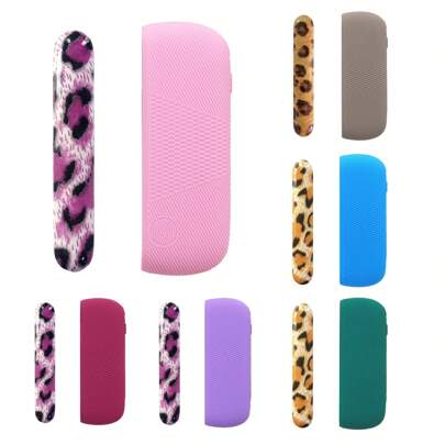 二合一豹纹硅胶保护套，适用于 IQOS Iluma 和 IQOS Iluma I 配件，万圣节、吸烟配件、电子烟使用、香烟收纳、电子烟吸烟、香烟盒保护套、礼品