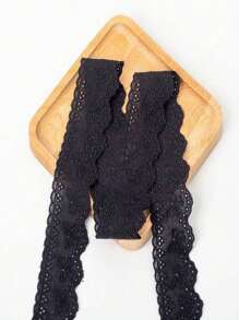 1yd Colorful Embroidered Lace Trim With Bow Decoration, 4cm Width