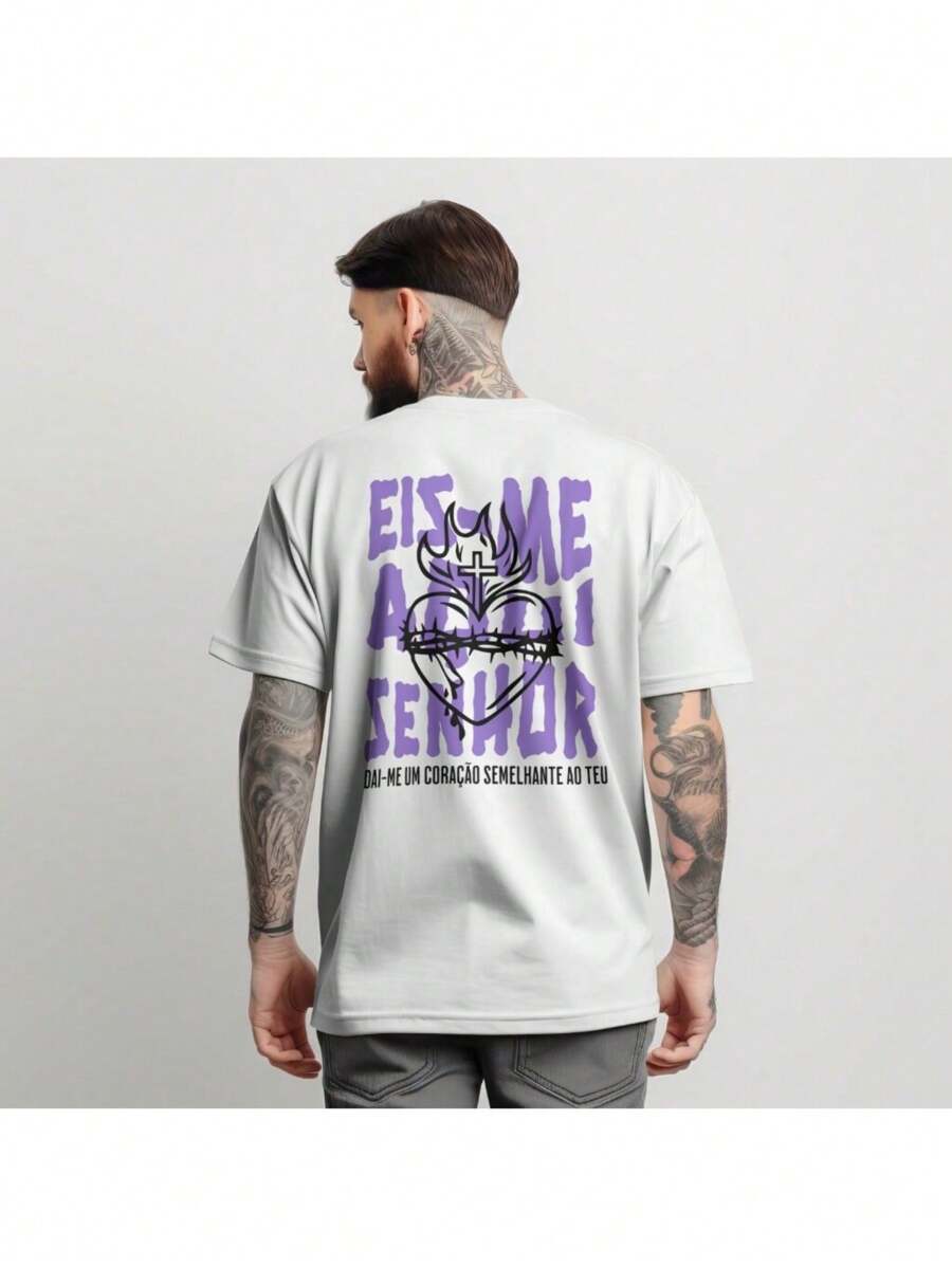 Basic Streetwear T-Shirt Here I Am Lord Unisex  Shirt - trắng - Xem 1