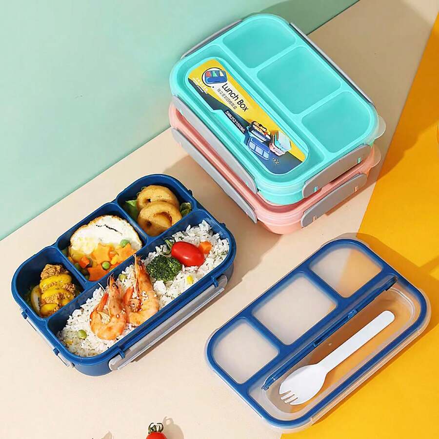 Termicznie izolowany lunchbox bento, segmentowy pojemnik na żywność dla studentów i pracowników biurowych - Wielokolorowe - Zobacz 1
