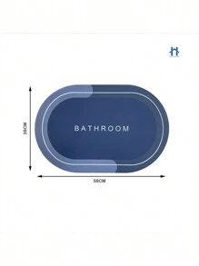 Oval Bath Mat Absorbs Water Non-Slip Quick Drying 38x58cm - 彩色 - 查看 2