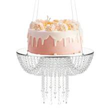 WANLECY 60CM Acrylic Swing Cake Rack Stunning Sparkling Chandelier Stand Suspended Cake - Clear - View 6