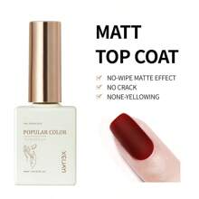 1pc Gel Top Coat And Base Coat Set No Wipe Matte Glossy Top Coat Long Lasting UV Soak Off Combination Gel Nail Polish - Clear - View 1