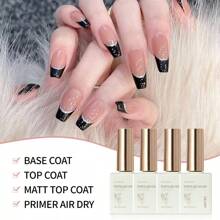 1pc Gel Top Coat And Base Coat Set No Wipe Matte Glossy Top Coat Long Lasting UV Soak Off Combination Gel Nail Polish - Clear - View 5