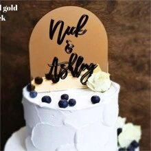 1pc Custom Acrylic Cake Topper Dessert Table Decor For Parties Unique Baking Accessory Memorable Unique Gift For Her Christmas And Halloween - Multicolor - View 5