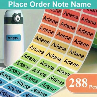 [Customizable] Personalized PVC Name Label Stickers - Waterproof Customized Self-Adhesive Labels Suitable For Bottles, Crafts, Scrapbooks - Vibrant One-Time Name Tags And Place Cards