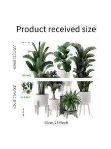 2 件/套植物图案墙贴，自粘式墙贴艺术家居装饰贴纸，贴纸，墙贴，乙烯基家居装饰贴纸，春季装饰品让您的家焕然一新，拉玛装饰贴纸礼物生日毕业 - 彩色 - 查看 6