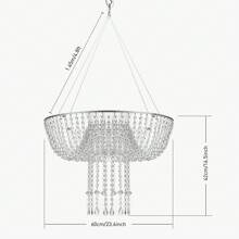 WANLECY 60CM Acrylic Swing Cake Rack Stunning Sparkling Chandelier Stand Suspended Cake - Clear - View 3