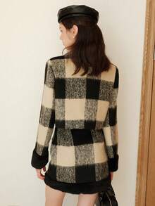 2025 早春新款，Coco 风格女款小码羊毛皮草夹棉夹克