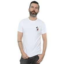 Disney Mens Mickey Mouse Kickin Retro Chest T-Shirt (White) - 白色 - 查看 4