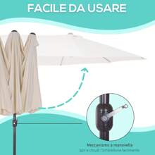 Outsunny Outdoor Umbrellas - Beige - View 5