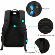 Asge The Boy Has A Receipt In His Backpack For Children As A Quickie For School Bags For Middle School Students - Black - View 6