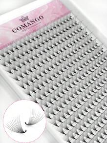 CoMango 300Fans 3D/6D/10D/12D/14D/16D 纤细预制卷扇形进口材料蓬松睫毛预制睫毛延长所有尺寸扇形睫毛簇，睫毛簇，单根睫毛，睫毛，假睫毛 - D - 查看 6
