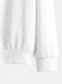 Sweatshirt & Pants 2pcs/Set For Men, Casual Printed Sweatshirt & Regular Sweatpants, Versatile - Black - View 5