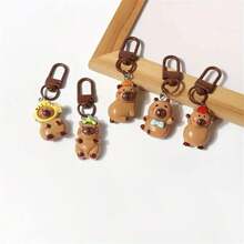 Cute Capybara Keychain - Resin Cartoon Animal Charm, Suitable For Bags And Backpacks, Perfect Birthday Gift - Multicolor - View 9