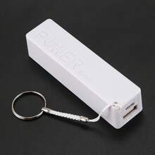 Portable External Power Bank Battery Charger 18650 With Keychain (Without Battery) (White) - Multicolor - View 8