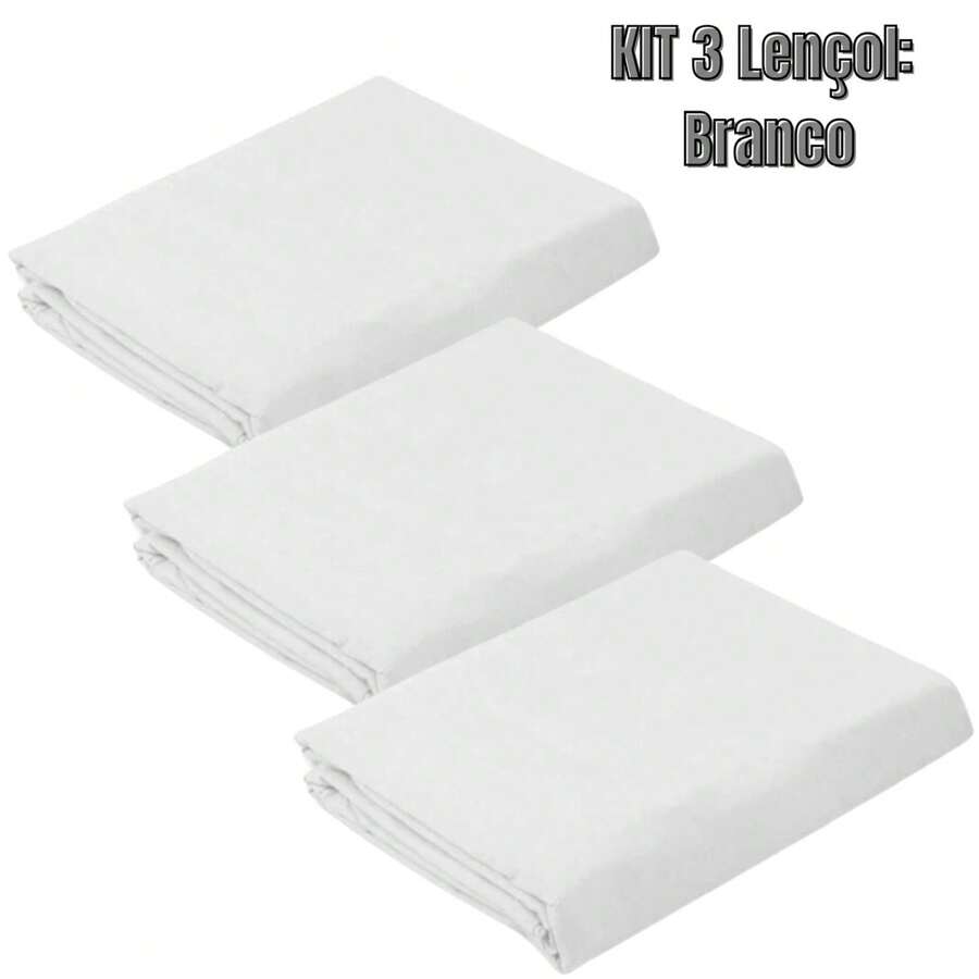 Kit With 3 Sheets For Mini Crib With 200 Thread Count Percale Elastic - 白色 - 查看 1