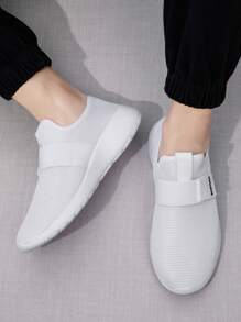 DaoLxi Scarpe casual da uomo bianche, slip on, leggere, da lavoro, da ginnastica, traspiranti, antiscivolo, in rete, da passeggio, da palestra, scarpe da allenamento comode - Bianco - Visualizzare 3