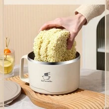 1 件大容量不锈钢面碗，宿舍方便面杯午餐盒带盖保温碗圣诞礼物