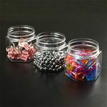 2pcs Transparent Hexagonal Storage Box Sealed Jar, Used For Candy, Jewelry, Beads, Hair Accessories Storage Box Container - Multicolor - View 6