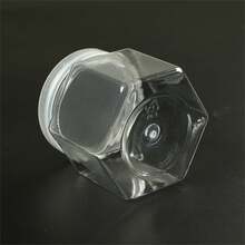 2pcs Transparent Hexagonal Storage Box Sealed Jar, Used For Candy, Jewelry, Beads, Hair Accessories Storage Box Container - Multicolor - View 2